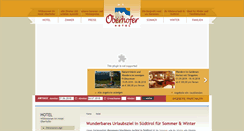 Desktop Screenshot of hotel-oberhofer.com