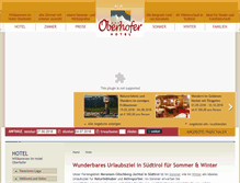 Tablet Screenshot of hotel-oberhofer.com